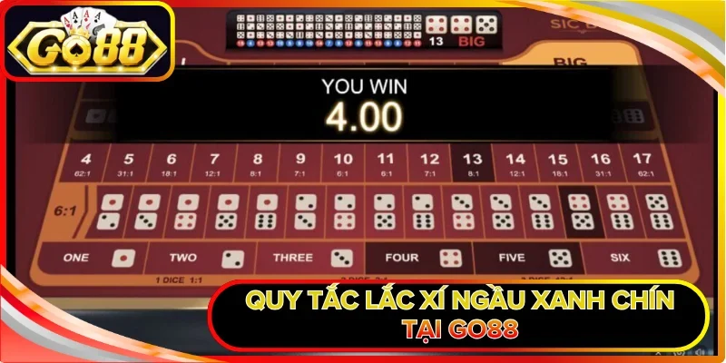  Quy tắc lắc xí ngầu xanh chín tại GO88