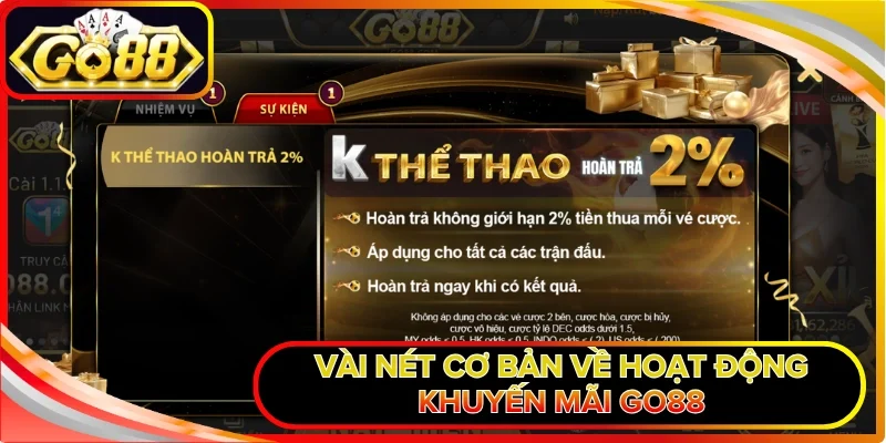 Vài nét cơ bản về hoạt động khuyến mãi GO88